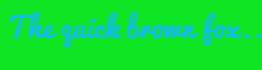 Image with Font Color 11BAF2 and Background Color 0EE623